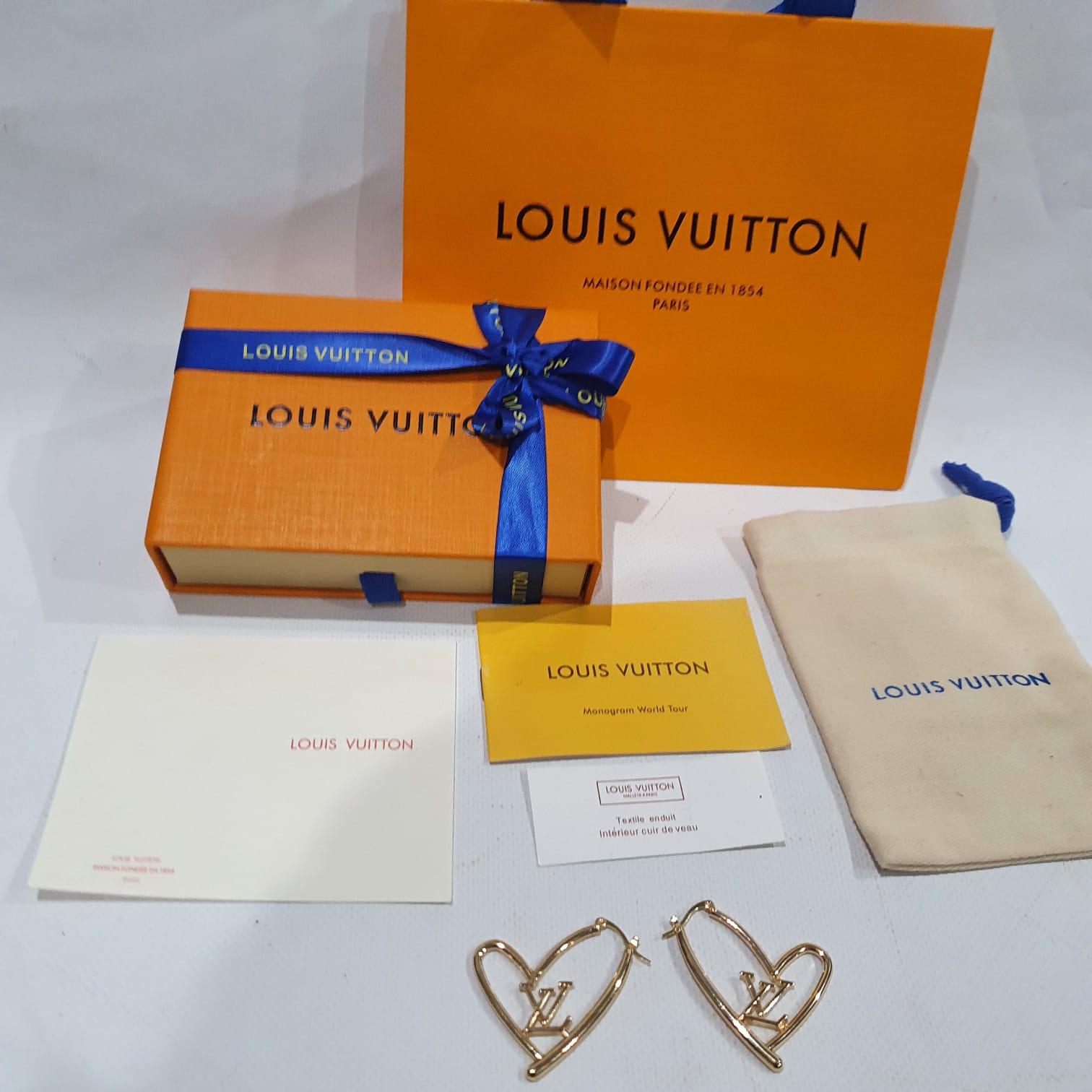 Louis Vuitton heart shaped Earrings