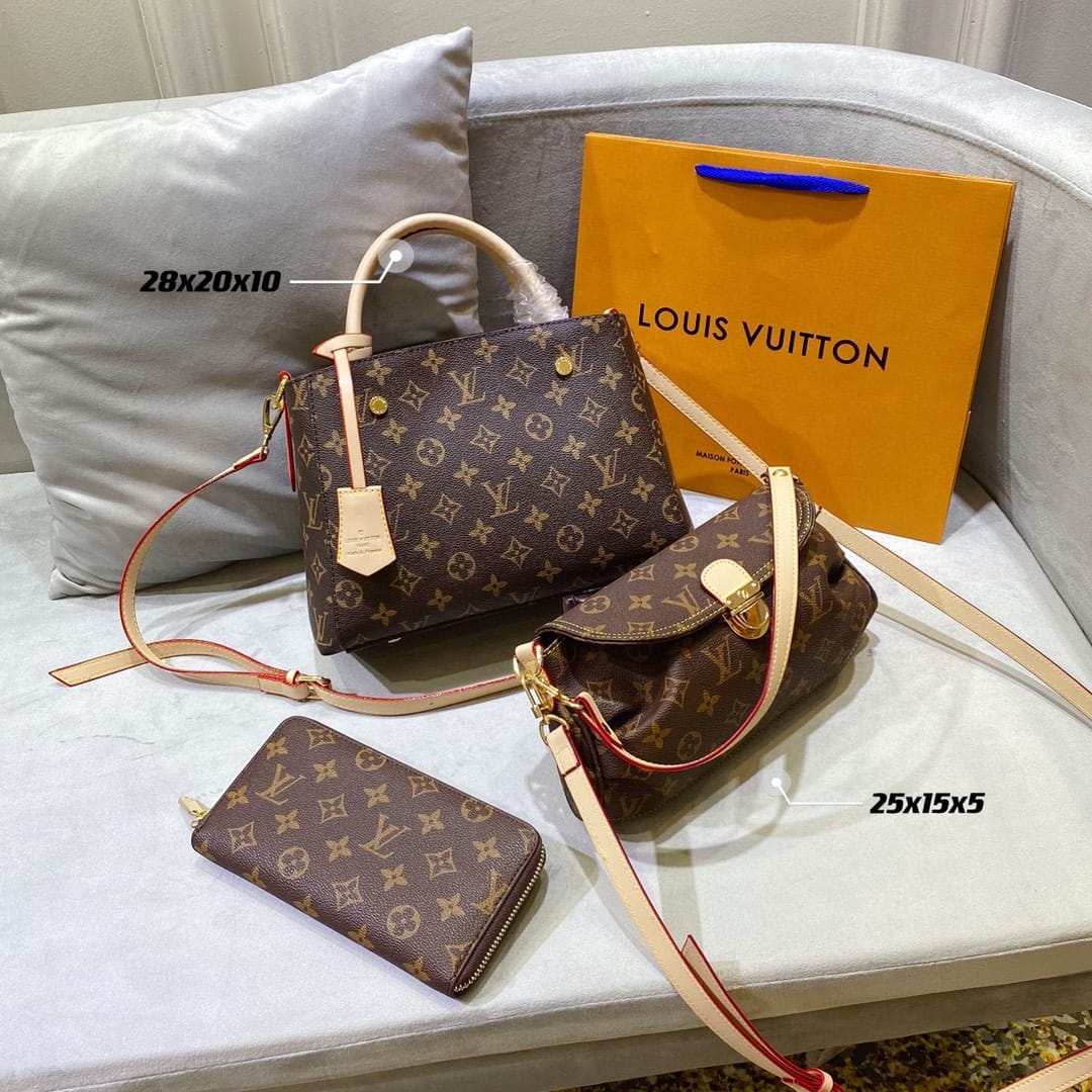 Louis  Vuitton Montaigne Monogram Canvas BB Handbag Set