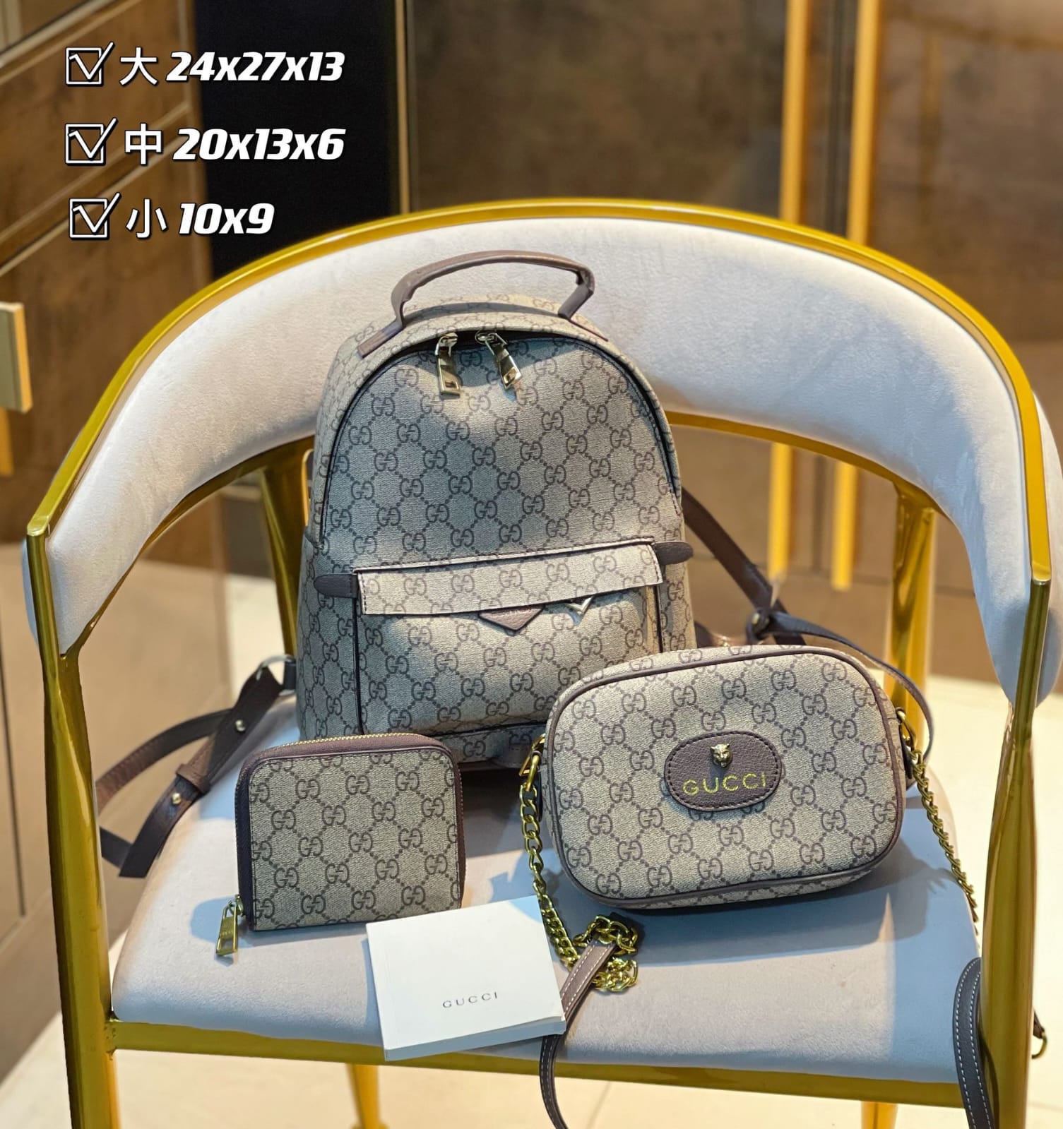 Gucci Handbag Backpack Sets