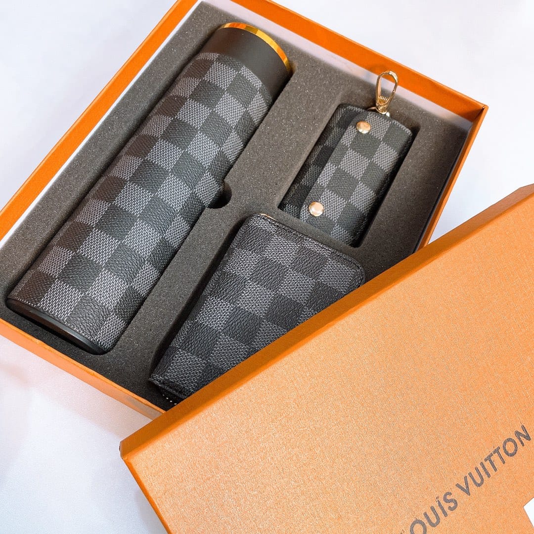Louis Vuitton flask , Wallet and key holder set