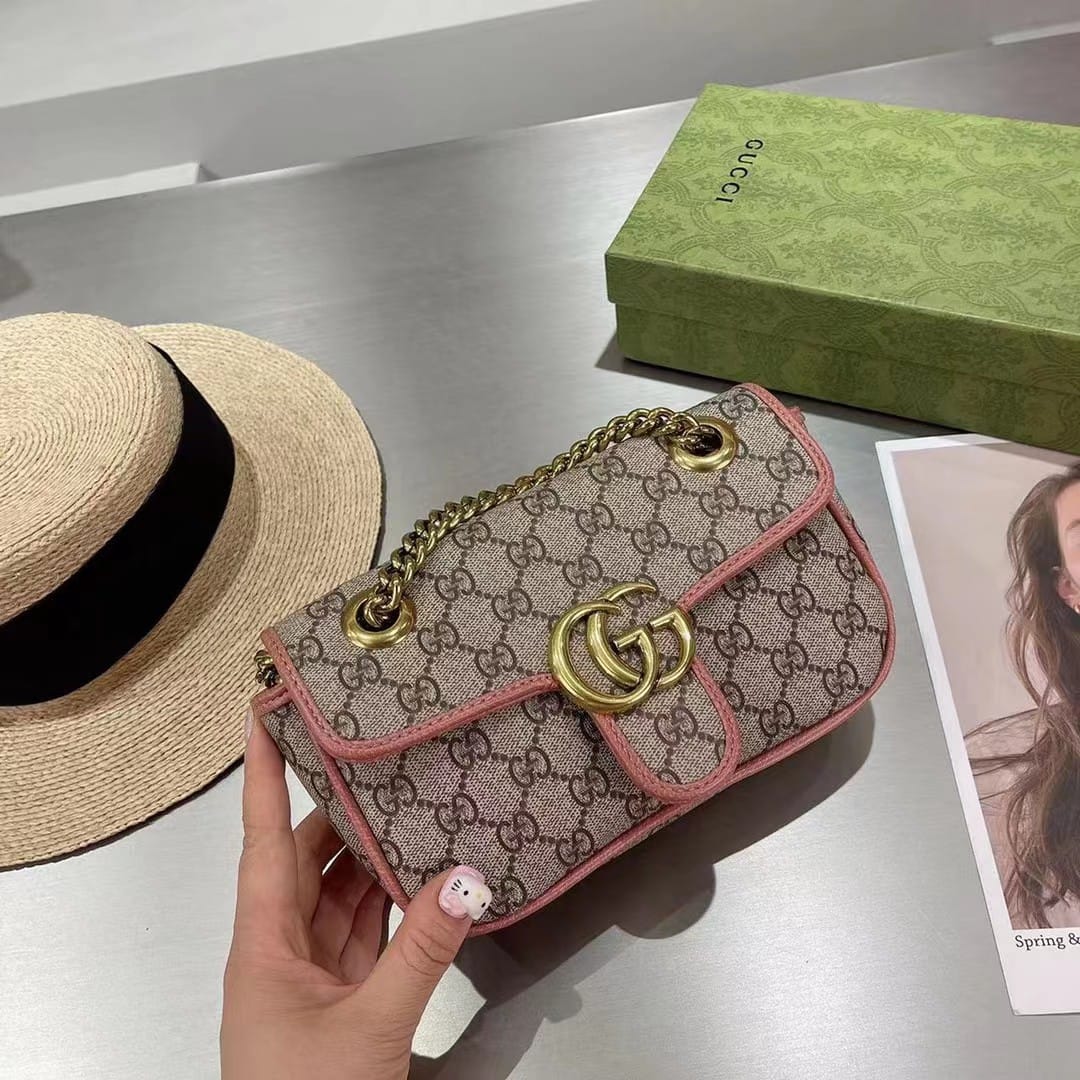 Gucci Canvas Marmont(Crossbody Shoulder) Handbag