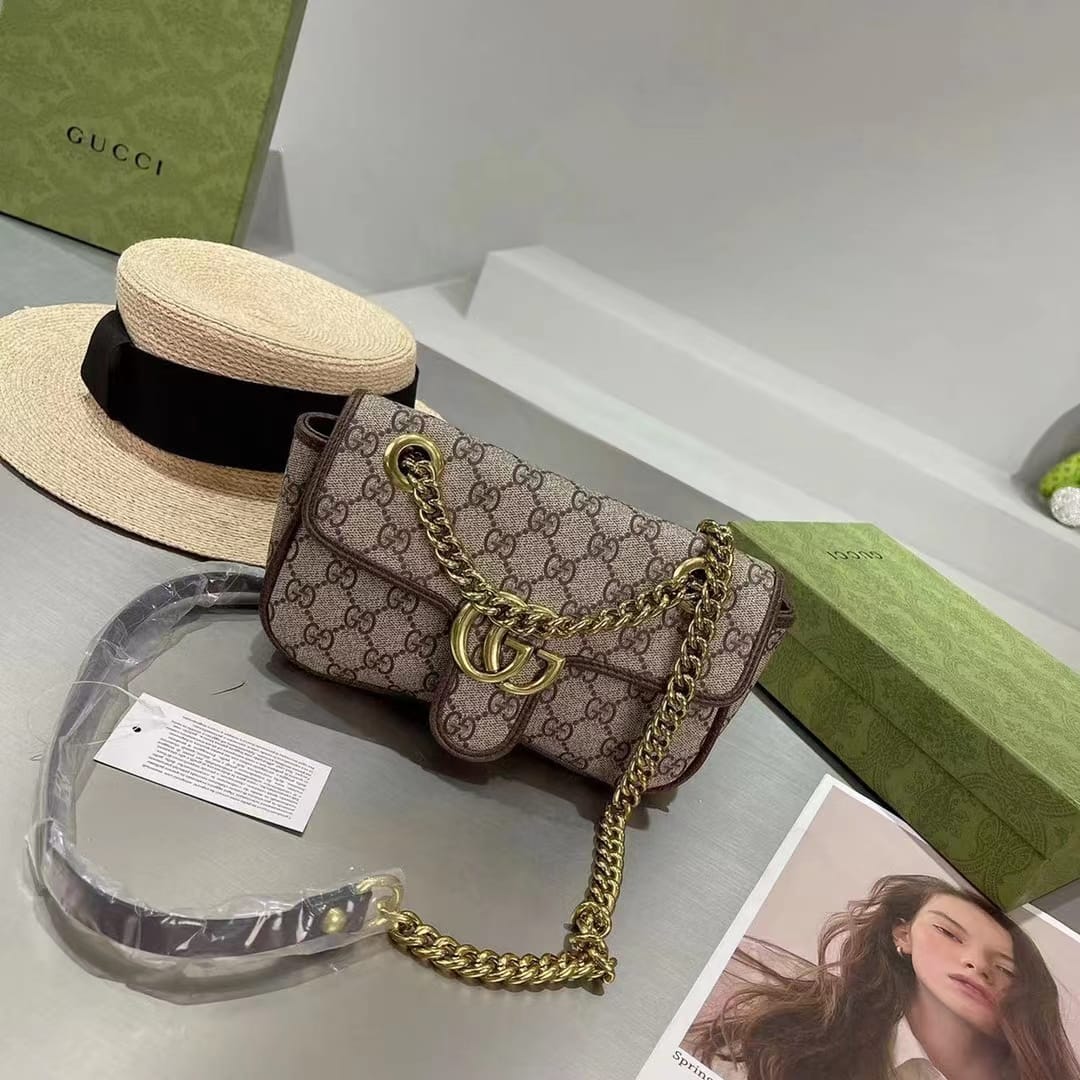 Gucci Canvas Marmont(Crossbody Shoulder) Handbag