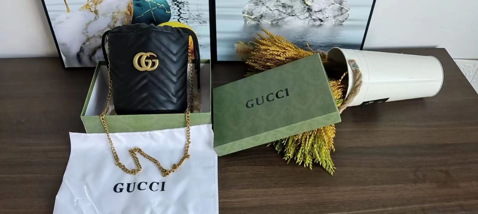 Gucci Marmont Bucket Handbag