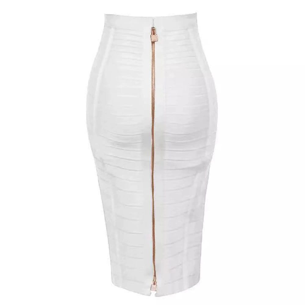 Zipper Bandage  Bodycon Pencil Skirt