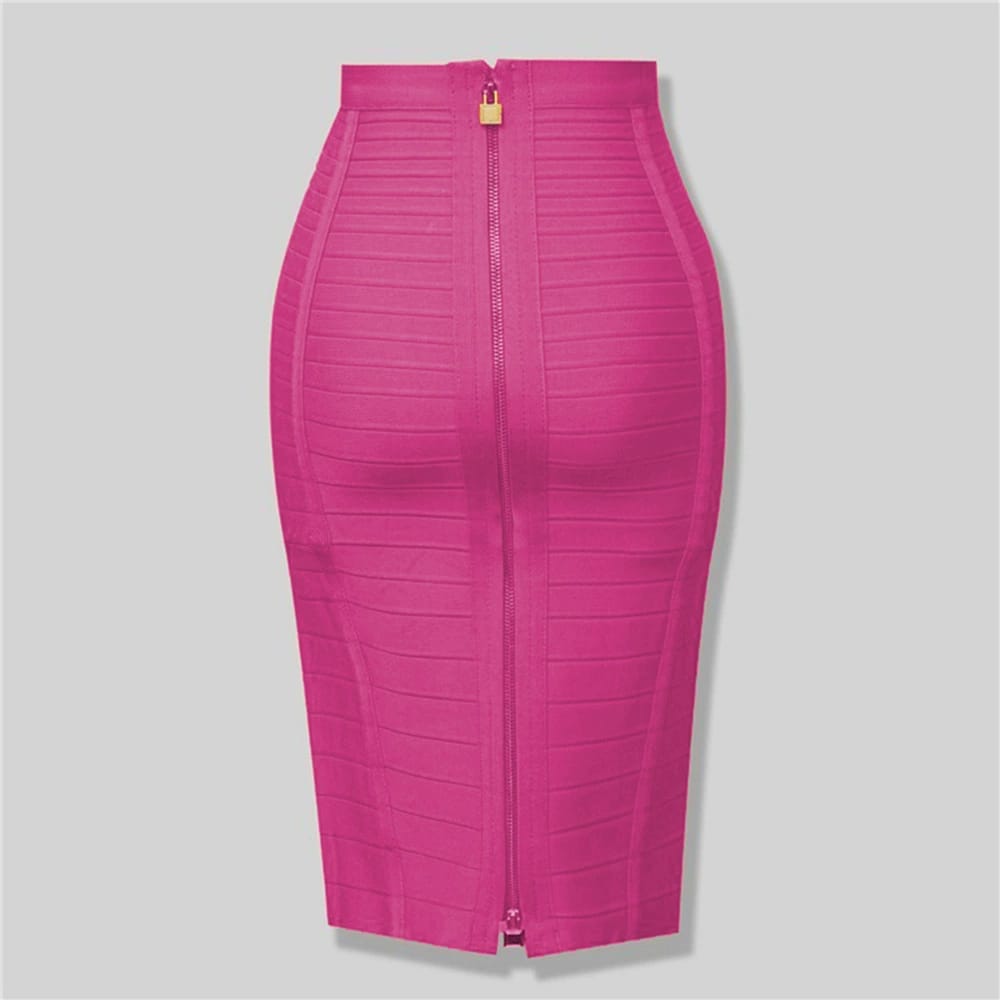 Zipper Bandage  Bodycon Pencil Skirt