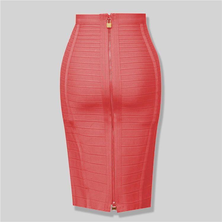 Zipper Bandage  Bodycon Pencil Skirt