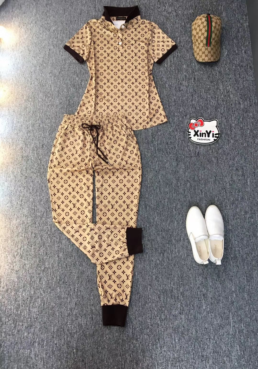 Louis Vuitton  Jogger and Tshirts Set (Tracksuit)